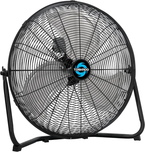 Miniatura 10 de Tornado Ventilador de piso de alta velocidad de 12 pulgadas, ventilador de piso industrial potente de 3 velocidades, ventilador de metal