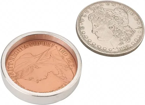 Miniatura 5 de ZQION Scotch & Soda de Oliver Magic (Morgan Dollar y Queen Victoria Ancient Moneda) Trucos de magia Moneda Gimmick Accesorios de Magia