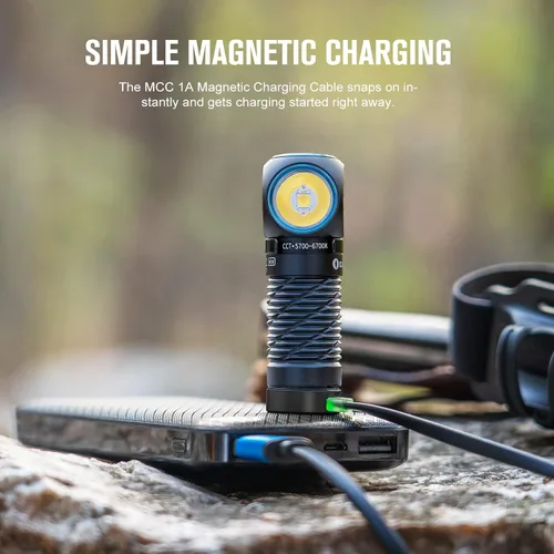 Miniatura 6 de OLIGHT Perun 2 Mini linterna frontal LED de 1100 lúmenes, linterna frontal recargable con opción de luz roja, ideal para trabajar, senderismo, Negro