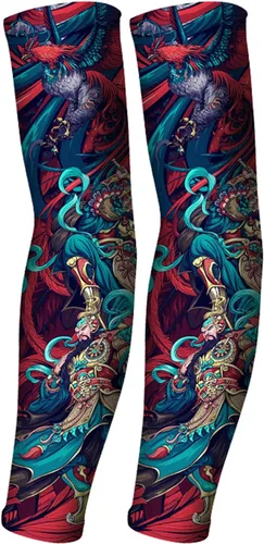 Aresvns Halloween Makeup Tattoo sleeves, Premium Cooling Arm Sleeves for Men and Women UV Sun Protection Arm Sleeves
