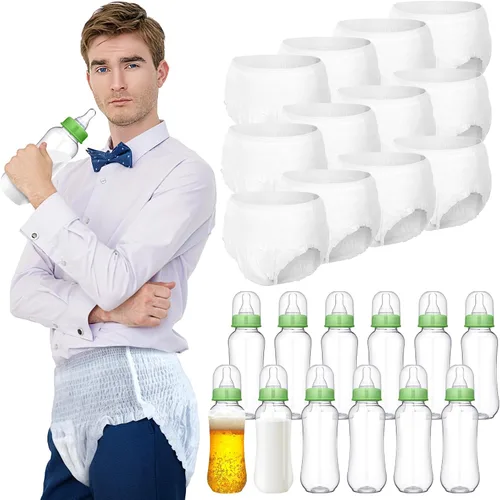 Miniatura 16 de Hushee 6 Sets de Juegos Divertidos de Botellas de Plástico para Baby Shower, Juegos Para Biberones de Plástico, Pañales Desechables, Regalos