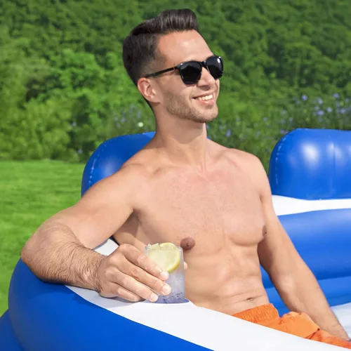 Miniatura 7 de H2OGO! - Piscina familiar inflable Splash Paradise de 7 pies 7 pulgadas x 7 pies 2 pulgadas x 31 pulgadas, piscina inflable al aire libre para niños