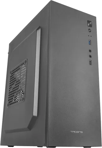 Miniatura 5 de Tacens 2FERROX, ATX Semi-Tower PC Case, ventilador lateral de 4.7 in, rejilla delantera, acero, negro