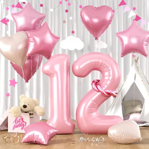 Miniatura 83 de Globos dorados de color champán con el número 11, globos de oro claro, globo de aluminio dorado con forma de corazón con estrella y globo largo