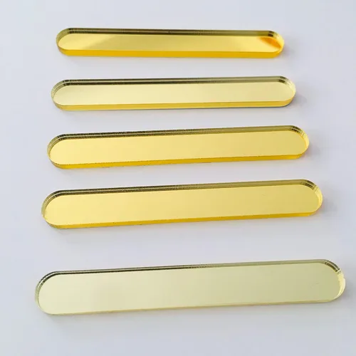 CHENRUI 30 piezas de palitos de paleta de acrílico para helado, helado, caramelo y manzana (espejo dorado)
