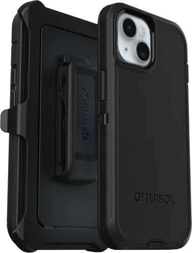 Miniatura 3 de OtterBox Funda para iPhone 17e, iPhone 16e, iPhone 15, iPhone 14 y iPhone 13 Defender Series, color negro, sin pantalla, resistente y duradera