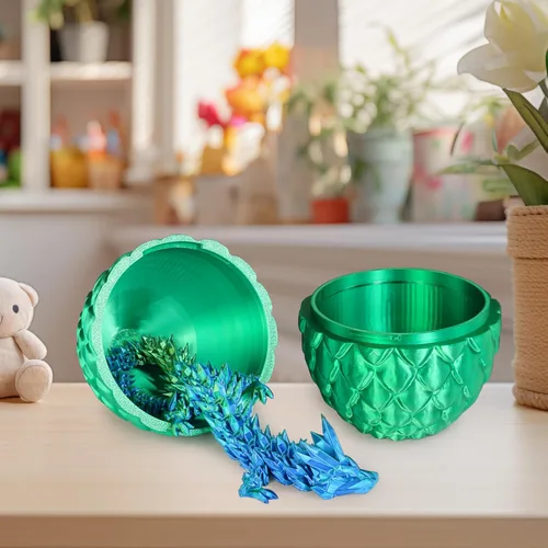 Miniatura 3 de Huevos de Dragón Pequeños con Dragón en el Interior, Regalos Divertidos Sorpresa Impresos en 3D para Niños, Juguetes Fidget de Dragón Articulados