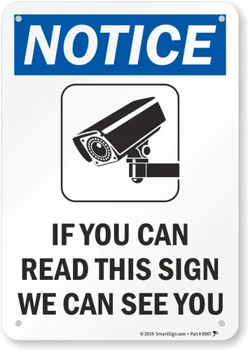 Miniatura 8 de Etiqueta "Aviso - If You Can Read This Sign, We Can See You" de SmartSign Vinilo laminado de 7 x 10 pulgadas