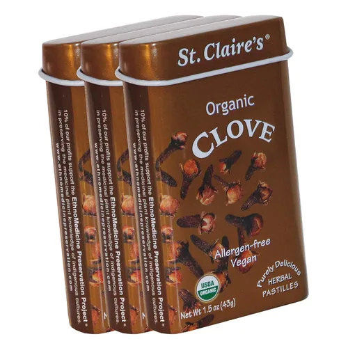 Miniatura 7 de Pastillas Herbales Orgánicas de St. Claire, (Jengibre, lata de 1.5 onzas, paquete de 3) Sin gluten, veganas, sin OMG, a base de plantas, sin