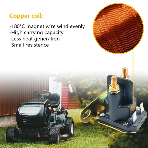 Miniatura 3 de Relé solenoide de arranque de 12 V con 4 terminales Apto para Cub Cadet John Deere MTD Trombetta, tractor de giro de césped de jardín OEM #