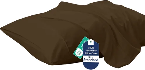 Miniatura 56 de Royale Linens Juego de 2 fundas de almohada Queen – Fundas de almohada de cama – 20 x 30 pulgadas – Fundas de almohada negras – 1800 microfibra