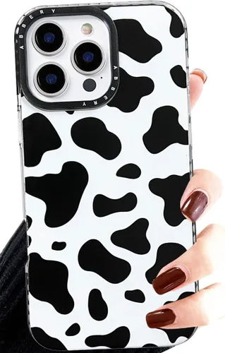 Miniatura 15 de Abbery Diseñado para iPhone 8 Plus/7 Plus/6 Plus/6S Plus Funda transparente con estampado de vaca, linda funda protectora de silicona TPU