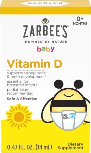 Miniatura 8 de Zarbee's Naturals para bebé, 531, suplemento de vitamina D Vitamin D Supplement), 1, 1