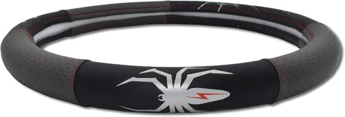 Miniatura 2 de Elektroplate Metalhead Spider - Funda para volante de alta calidad, tamaño pequeño, se adapta a automóviles con diámetro de 13.9 a 14.6 pulgadas