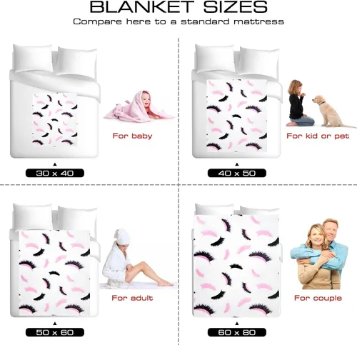Miniatura 7 de Manta de pestañas para cama de pestañas, manta suave y preppy femenina para sofá, cama, decoración de habitación de pestañas, color rosa, regalo