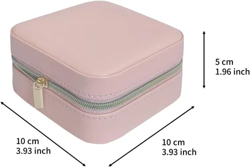 Miniatura 3 de TRODANCE Estuche de viaje para joyas con espejo, pequeño organizador de joyas de viaje, caja de joyería portátil, mini organizador