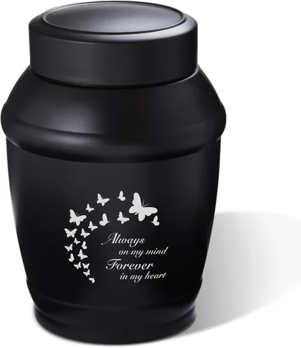 Miniatura 31 de Urna de cremación mediana verde para cenizas humanas adulto macho hembra Angel Ceramic Urn for Ashes Men Women Dad Mom,Memorial Urn with Velvet