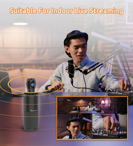 Miniatura 9 de TOUCAN Cámara de videoconferencia de 360 grados, cámara web HD 1080p con 4 micrófonos de reducción de ruido, altavoz, seguimiento AI, funciona