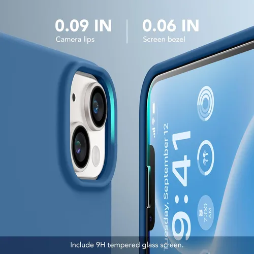 Miniatura 5 de GONEZ Funda magnética para iPhone 14, compatible con Magsafe, con protector de pantalla + protector de cámara, forro de microfibra antiarañazos