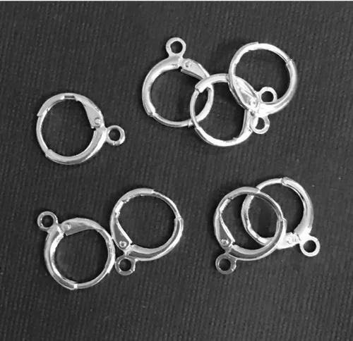 Miniatura 4 de 20 ganchos redondos Adabele hipoalergénicos resistentes al deslustre de 0.555 pulgadas (0.551 in), anillos abiertos, alambre de oreja chapado
