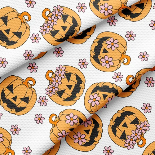 Miniatura 33 de The Yard - Tela texturizada con diseño de bala de calabaza de otoño para Halloween, Liverpool, elástica floral, 1 yarda, tela de punto grueso
