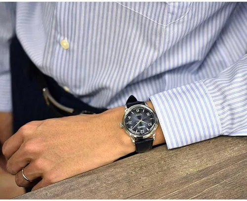 Miniatura 5 de Seiko Reloj automático para hombre Presage con esfera azul SRPE43J1, Blanco, Correa