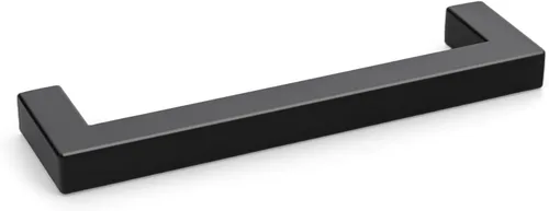 Miniatura 44 de Goldenwarm 1 paquete de manija cuadrada negra para cajones de gabinete de barra, de acero inoxidable, herrajes modernos para gabinetes de cocina