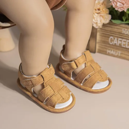 Miniatura 4 de KIDSUN Sandalias para bebés y niñas, zapatos de playa de verano para bebés, suela de goma antideslizante, zapatos de cuna para primeros pasos
