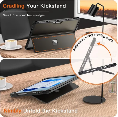 Miniatura 5 de MoKo Funda para Microsoft Surface Pro 7 Plus/Pro7/Pro 6/Pro 5/Pro 4/LTE - Funda resistente todo en uno con soporte para bolígrafo, funda protectora