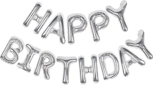 Miniatura 33 de CANREVEL Cartel de feliz cumpleaños, 13 letras de papel de aluminio de Mylar de 16 pulgadas con 12 globos de estrella, decoraciones de fiesta