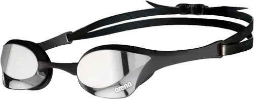 ARENA Unisex Cobra Ultra Swipe Racing Swim Goggles Anti-fog Technology Polycarbonate Hard Lens Plateado/Negro