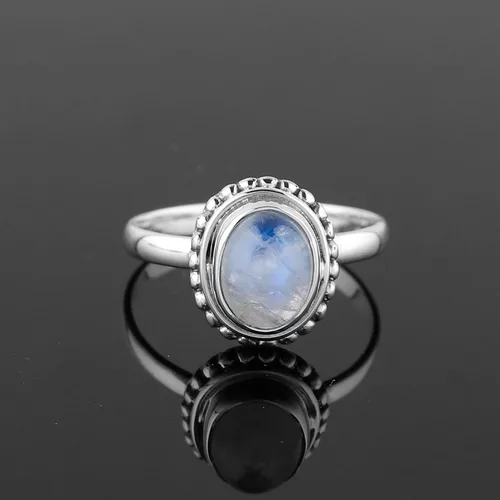 Miniatura 13 de 925 Sterling Silver Designer Ring Natural Gemstones & Brilliant Stones Handmade Bohemian Jewelry Healing Crystals Birthday Elegant Promise