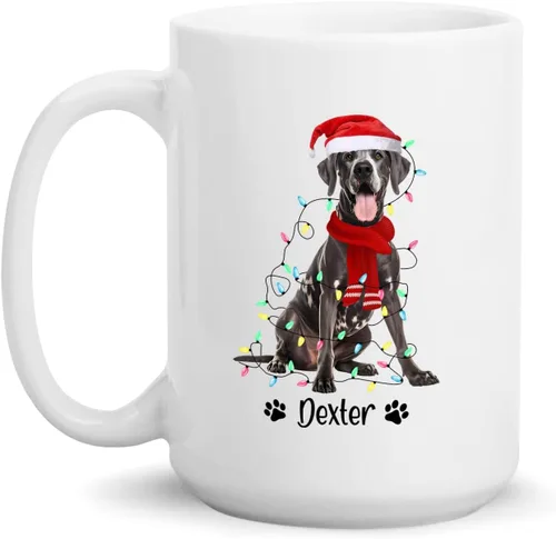 Miniatura 25 de Taza personalizada de Alaskan Malamute – Taza de café personalizada con nombre para los amantes de los perros – Regalo de cerámica de Navidad