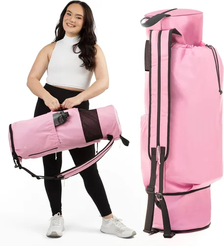 Miniatura 12 de MAGNILAY Bolsa para esterilla de yoga, para mujeres y hombres, bolsa de yoga con bolsillos y correa ajustable, soporte para esterilla de yoga, se