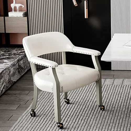 Miniatura 9 de Silla de comedor con ruedas, sillas de capitán con rodillos, juegos de dinette, sillas de póquer con ruedas, mesa de cocina, sillas rodantes, silla