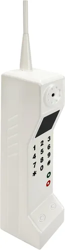 Adorno de teléfono celular de ladrillo vintage retro de los 80 y 90, modelo de teléfono celular falso, simulación de teléfono móvil portátil