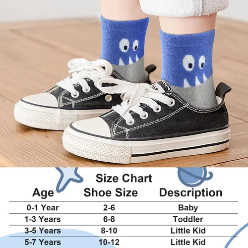 Miniatura 6 de ELUTONG - Calcetines de agarre para niños, paquete de 12 unidades, antideslizantes, calcetines de tripa para bebés y niños de 1 a 7 años, niños