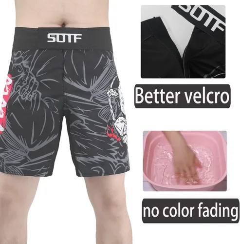 Miniatura 4 de Pantalones cortos transpirables para correr, MMA, boxeo, fitness, deportes