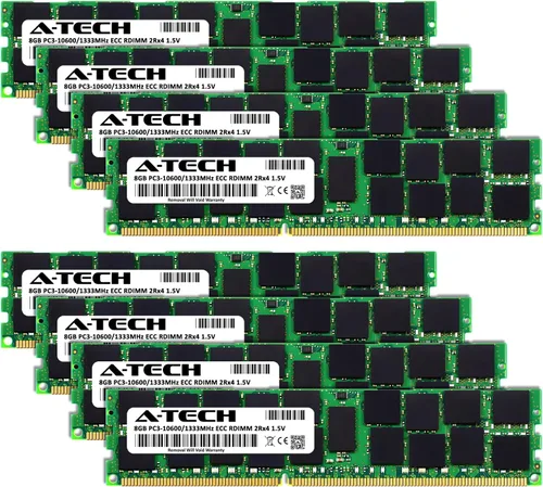 Miniatura 2 de A-Tech 64GB Kit (8x8GB) RAM for Supermicro SUPER X9DR3-F, X9DR7-LN4F-JBOD, X9DRG-OF-CPU, X9DRG-QF, X9DRT-HIBQF, X9DRT-PIBF DDR3 1333MHz PC3-10600