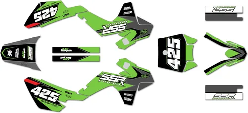 Miniatura 8 de Kit de gráficos para SSR SR70, SR110 y SR125 (2021+) serie Screech Blue 9 mil - Easy Go - Adhesivo para motocicleta Dirt Pit Bike Motocicleta