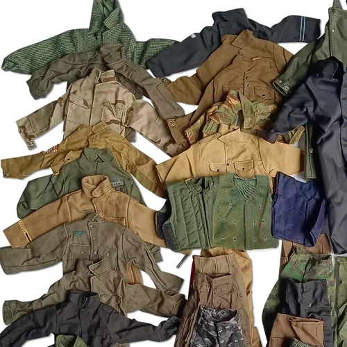 Miniatura 3 de SIXPOINTS 50 Piezas Ropa Militar Camuflaje a Escala 1/6 y Pantalones y Accesorios de Bolsa Compatibles con Cuerpo de Figura de Acción Militar 50