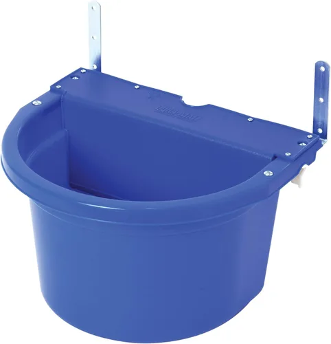 Miniatura 8 de Alimentador de valla de plástico Little Giant® Alimentador para cerdos con clip Cubo de alimentación montable 4.5 cuartos de galón Rojo