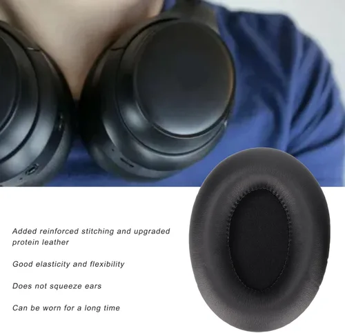 Miniatura 4 de Juego de almohadillas para los oídos, esponja de cuero de proteína suave, repuesto para auriculares TaoTronics TtBH060