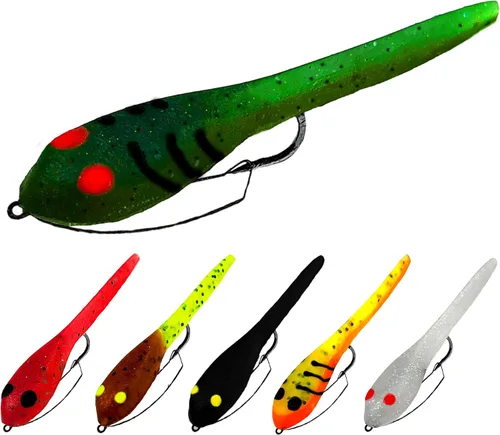 DELONG LURES Señuelos de pesca sin malas hierbas de 3 pulgadas para lubina, crappie, bluegill, perca y trucha, vida de hundimiento lento como cebos