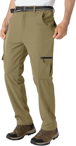 Miniatura 7 de TBMPOY Men's Snow Ski Waterproof Softshell Snowboard Pants Outdoor Hiking Fleece Lined Wear Resistant Windproof