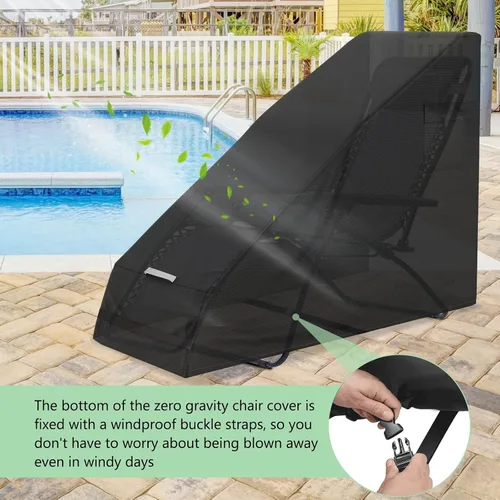 Miniatura 4 de AKEfit 1 funda para silla de gravedad cero, impermeable, plegable, para exteriores, con bolsa de almacenamiento, resistente a los rayos UV y al