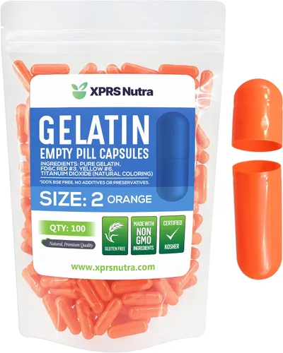 Miniatura 30 de XPRS Nutra Cápsulas vacías de tamaño 2 – 100 cápsulas vacías de gelatina – Pastillas de relleno de cápsulas de bricolaje – Cápsulas de gel de Multi