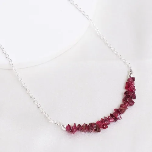 Miniatura 4 de Gempires - Collar de cristal de amatista morada, regalo de piedra natal de febrero, hipoalergénico de 18 pulgadas, joyería chapada en plata