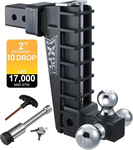 Miniatura 7 de XPE - Enganche de remolque ajustable: se adapta a receptor de 2.0 pulgadas, enganches de remolque de servicio pesado (17000 libras GTW) enganche