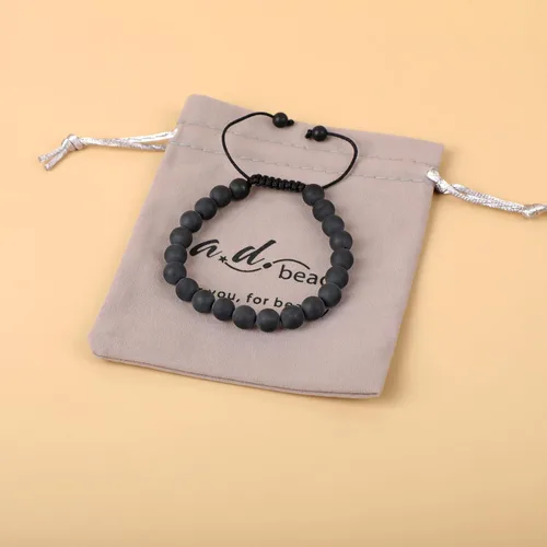 Miniatura 32 de AD Beads Pulseras de piedras preciosas unisex de 0.315 pulgadas (0.315 in), macramé curativo ajustable de 7 a 9 pulgadas Usa esta pulsera
